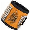 Swtgaah Cinturino Portautensili Magnetico per Polso 5 Tasche Nylon Nero Chiusura a Strappo Regolabile per Fai da Te Lavori Manutenzione Casa Officina Bricolage