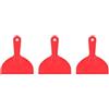 TopHomer Set di 3 spatole in plastica da 15,2 cm, spatole flessibili per stucco, raschietto multiuso fai da te per sbavature, rattoppature, decalcomanie, carta da parati, colore: rosso