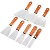 DOMELA Raschietto for intonaco, set di cazzuole, coltello for intonaco con manico in legno - 8 pezzi/set Set di coltelli for stucco con lama in acciaio al carbonio Raschietto for la pulizia della vernice for