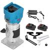 Klanata Kit taglierina elettrica per fresatrice per legno e macchina per rifilatura palme, utensile da 1800 W per intaglio e scanalatura del legno, CA 80-240 V, velocità a vuoto 30000 (Spina UE 1500w 5