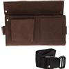 Ldbuejiaja Borsa portautensili in tela resistente con tasche multiple con cintura regolabile tasca in vita per la lavorazione del legno