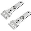 OSALADI Raschietto per Pulizia Multiuso in Acciaio Inox 2 Pezzi Impugnatura Ergonomica, Strumento per Rimuovere Colla e Sporco da Pavimenti, Pareti e Piastrelle, Utensile Compatto per Uso