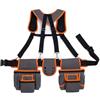 LIXSAZSE Bolso De Herramientas Set Cinghia regolabile resistente e resistente agli strappi per il comfort Borsa per attrezzi Cintura per attrezzi in PE, Grigio+Arancio