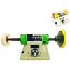 AUBEST Lucidatrice, Lucidatrice da banco elettrica Rettificatrice for gioielli Gemma Smerigliatrice for roccia Lucidatrice for tornio da tavolo Velocità regolabile 0-10000 RPM 750 W(Rosa)