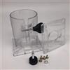 RichVibe Base per fresatrice in plastica trasparente 3701 3703, per modelli 3701/3703, 8,8 x 8 cm, diametro foro 3,3 cm