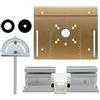 Generic C8 - Piastra in alluminio per fresatrice e banchi per la lavorazione del legno, con profilo obliquo, staffe scorrevoli