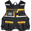 Generico Gilet Da Lavoro | Imbracatura di Sicurezza Multi-Tasche Riflettente e Antiscivolo | Gilet Con Cintura Per Attrezzi - per Carpentiere Meccanico Padre Marito Costruzione Manutenzione