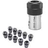 Lwaviwer 10PCS Molla Collet ER16 Mandrino Mandrino Albero Motore Asta di Estensione Mandrino Collet Tornio Strumenti Titolare Interno 10MM