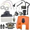 LIWaaGe Adatto for MS250 MS230 MS210 Motosega Filtro Base Coperchio Con Bobina di Accensione Carburatore Kit Tappo Olio 11231401902 1123358 7701
