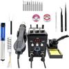 CCZRD Stazione Di Saldatura Digitale ESD 2 In 1 Con Pistola Ad Aria Calda, Saldatrice For IC SMD, Strumenti Rilavorazione E Dissaldatura Riscaldamento rapido(KIT6)