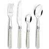 PRADEL ESSENTIEL - Servizio di posate da 24 pezzi per 6 persone - Bistro-Club - 18/0 Acciaio Inox, Finitura Standard - Crema