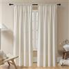 Joydeco Set di 2 tende bohémien beige lunghe 213 cm, color crema, stile bohémien, per camera da letto e soggiorno, super morbide, filtrano la luce, rustiche, semi-velate, senza nappe
