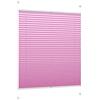 DécoProfi DecoProfi Plissettato Lilla, controventata, Larghezza 50 cm x 130 cm (Max. Altezza Totale Finestra Sash), con Vettore Morsetto/Staffa Fissaggio/Senza forare