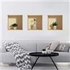 Ambiance Sticker Adesivo Effetto 3D| Stickers Piante - Decorazione murale camere e soggiorni - 30 x 90 cm