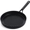KitchenAid Classic Forged Padella Griglia Bistecchiera in Alluminio duro anodizzato, Senza PFAS, Ceramica antiaderente, 28 cm, Adatte a Tutti i Tipi di Fornelli, Induzione, Forno e Lavastoviglie, Nero