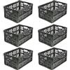 keeeper ida 6x: contenitore pieghevole resistente, 32 l, ripiegabile per risparmiare spazio, versatile per la casa e l'auto, 48 x 35 x 23 cm, Nero (Black).