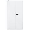 Bisley 696 - Armadio a Due Ante Universale, 3 Ripiani, in Metallo, 40 x 91,4 x 180,6 cm, Colore: Bianco