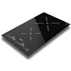 THETFORD Topline 902 - Piano cottura a induzione, colore: nero, 2 piastre da cottura, in vetro, 50 x 30,5 x 5,3 cm