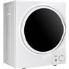 ROVSUN Essiccatore di scarico da 2,5 kg, mini asciugatrici, con controllo meccanico, in acciaio inox e ABS, 850 W, bianco