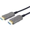 PremiumCord 8K - Cavo in fibra ottica ad alta velocità HDMI 2.1, 48 Gbps, HDMI 2.1, 3D, EDID, ARC, risoluzione video 8K a 60 Hz, placcato oro, lunghezza 25 m
