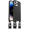 OtterBox Cover React Lanyard con MagSafe per iPhone 14 Pro Max, Custodia sottile, antishock con cordone da collo, adattabile e intercambiabile, testata MIL STD 810G, Nero - Senza Retail Package