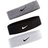 Nike Swoosh, Fascia Per Capelli Donna, Grey Heather/Black, Taglia unica