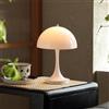 OOWOKS Lampada da tavolo a LED Senza fili Batteria Fungo Lampada da tavolo con Touch Dimmerabile Lampada da comodino Ricaricabile USB Lampada a fungo Moderna 3000K-6000K Luce da Scrivania a LED,Bianca