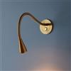 HAvern Applique da Parete, Lampada da Lettura a Parete Dorata, Lampada da Comodino a LED, Applique da Parete Flessibile a Collo di Cigno con Interruttore a Pressione, Lampada da Lettura m