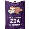 Niyewsor Regalo Zia, Bradipo Flanella Coperta per Zia 130 x 150cm