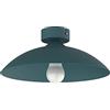 L+ Plafoniera LED da Soffitto a Cupola in Metallo - Diametro 30cm - Attacco E27 Lampadina Esclusa - Made in Italy - Design Moderno per Cucina e Soggiorno (Blu Mediterraneo)
