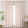 Joydeco Tende Lino Semitrasparenti per Interni Finestre 2 Pezzi L 140 x A 260 CM, Tende Decorative Moderne con Fettuccia Camera da Letto Soggiorno Sala da Pranzo, Rosa Antico