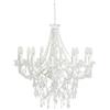 Grafelstein 20267309110 - Lampadario a 12 bracci con cristalli, A 70 cm, colore: Bianco
