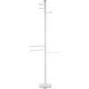 Generico Piantana Porta Accappatoio in Acciaio Cromato e Bianco - 6 Bracci alta 177 cm