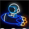 XENITE Luci al Neon Da Parete Insegna Al Neon Con Astronave Astronauta Per Decorazioni Da Parete Luce Per Camera Da Letto Amante Della Galassia Festa Nello Spazio Esterno 36.25cm×29cm