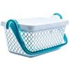 mille idee millle idee Cesta Bucato OOPLA con Ganci per Balcone - Cesto Biancheria in Plastica Resistente, Comodo e Salvaschiena - 56 x 36,5 x 29,5 cm