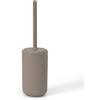 Inbagno Porta Scopino Bagno Tortora Cannettato In Plastica Rigida - Linea Arizona | D 8 X H 32,5 Cm