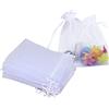 Olisang 100 Sacchetti Regalo in Organza, 10 x 15 cm, Cordino di serraggio, Borse Nuziali, Borsa in Organza, per Matrimoni, Gioielli, Feste