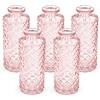 Blümelhuber Set di 5 piccoli vasi decorativi in vetro, per matrimoni, piccoli vasi moderni, decorazione primaverile, decorazione per piante, fiori secchi, set di decorazioni per matrimoni (rosa)