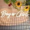 DS&DV Insegna luminosa a LED Ragazzo o Ragazza, 50,8 cm Insegna al Neon Sospesa Dimmerabile per Festa di Rivelazione del Genere Indimenticabile Celebrazioni per Donne Incinte Banchetto Decorazione da
