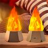 DS&DV Confezione da 2 Luci a Fiamma da Tavolo, 1200mAh USB Ricaricabili 3 Modalità Lampada LED Finta Fiamma per Campeggio all'Aperto, Camera dei Bambini, Festa, Decorazione Cortile per Vacanze
