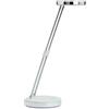 MAUL LED Lampade da scrivania MAULpuck (bianco) | luce diurna 6500 K, braccio inclinabile, richiudibile salvaspazio, base stabile protegge il piano, fonte sostituibile