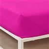 Bassetti Lenzuola Singole, Lenzuolo Sotto con Angoli Singolo 90x200 cm - Lenzuolo in Cotone 100% Cotone, Made in Italy - Col. Ciclamino K1