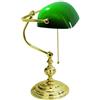 arterameferro Lampada da tavolo in ottone ufficio Studio Classico vetro verde Avvocato