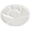 feedal - Tavolozza in porcellana e ceramica con 7 vaschette, forma di margherita, tavolozza per miscelare acqua, olio o colori acrilici (rotonda, 20 cm), FD-5, bianco