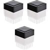 tooloflife 3PCS Outdoor Moderna Post Light, 5x5cm Bianco Solare Recinto Cap Light, Impermeabile Giardino Decorazione