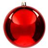 Aurora Store Palla di Natale Gigante Ø 20 cm in Plastica LUCIDA ORO ROSSO Infrangibile Resistente Ai Raggi UV per Esterno Decorazioni PERLATA per Negozio, Vetrina, Luminarie Esterna Sfera Natalizia (Rosso)