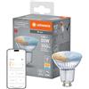 LEDVANCE Lampada LED intelligente con riflettore con tecnologia WiFi, base GU10, colore della luce variabile (2700-6500K), dimmerabile, sostituisce le lampade con riflettore da 40W, confezione da 1