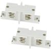 A2ZWORLD 2 Pezzi Connettore Giunto Lineare Forma I Semplice, Colore Bianco, Per Sistema Binario Trifase