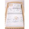 Corredocasa Completo Lenzuola Neonato per Culla Stampato Made in Italy Disegni Assortiti Disponibile in Diversi Materiali Cotone Flanella (Grigio, Cotone)