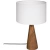 ATMOSPHERA CREATEUR D'INTERIEUR Lampada Aina, legno e bianco H46 cm